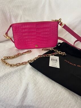 MARIA OLIVER Rosa Crocodile Crossbody convertible handbag NWT